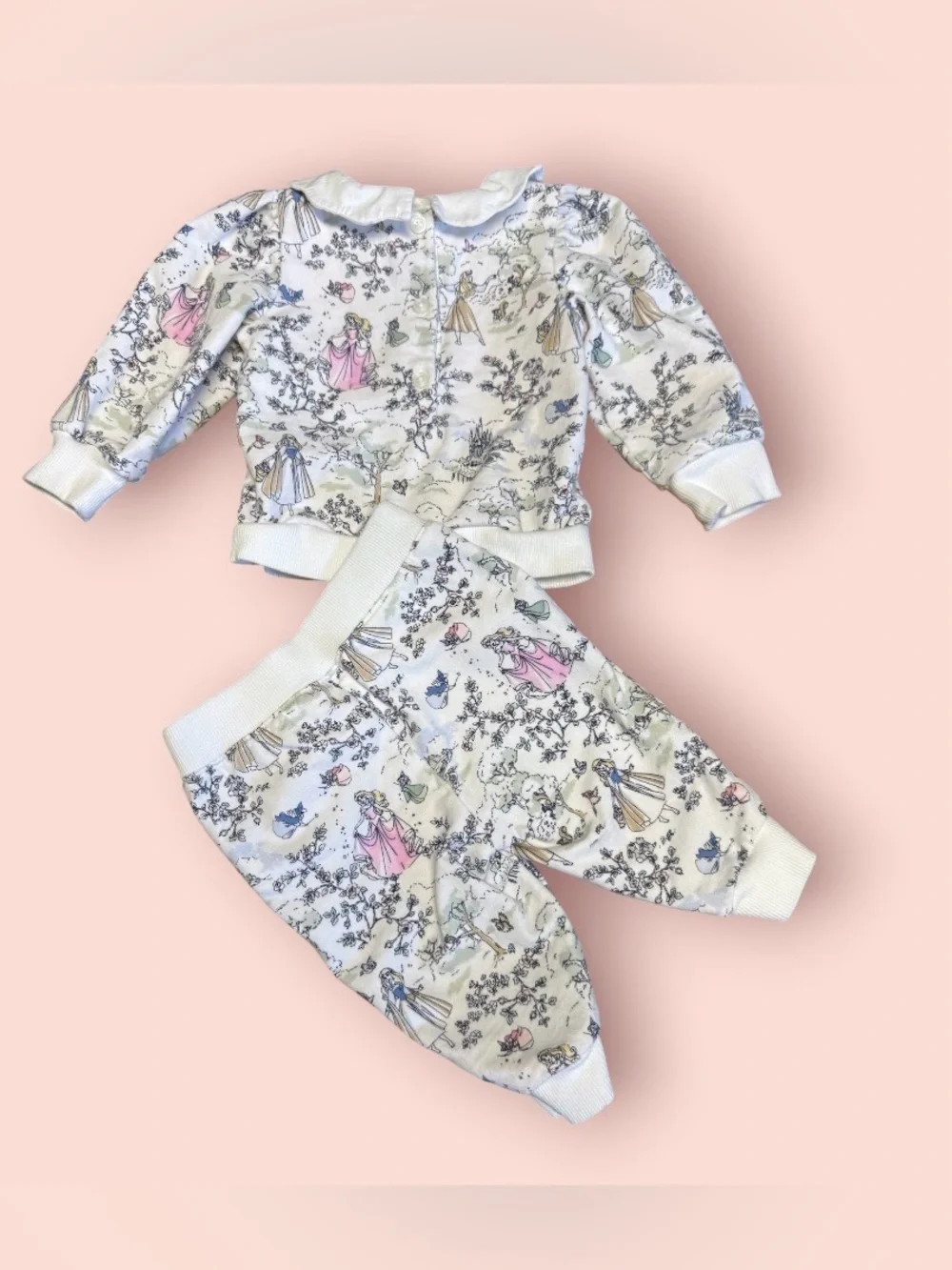 Disney Aurora Toile Sweatshirt & Jogger SZ 6-12 months